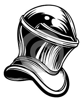 Knight Templar Helmet Etching Heraldic Design
