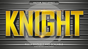 Knight text effect editable eps file