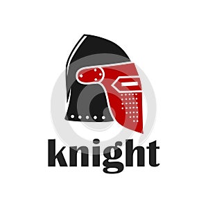 Knight warrior helmet logo photo