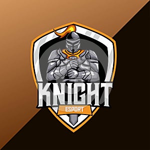 Knight warrior mascot logo template