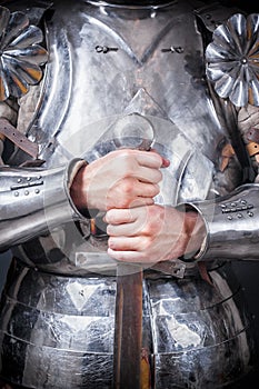 Knight wearing armor