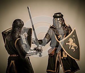 Knights in full body armor