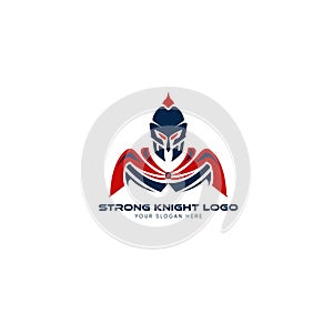 Knights logo superhero with spartan logo