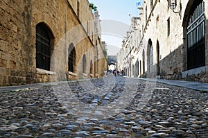 Knights street of the old town of Rhodes is the most preserved medieval street in Europe, Greece.