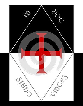 Knights Templar Banner, In hoc signo vinces photo