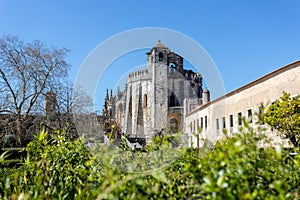 Knights of the Templar Convents of Christ castle in Tomar Portugal. Monastery of the Order of Christ