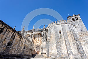 Knights of the Templar Convents of Christ castle in Tomar Portugal. Monastery of the Order of Christ