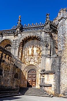 Knights of the Templar Convents of Christ castle in Tomar Portugal. Monastery of the Order of Christ