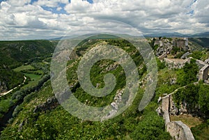 Knin fortress by the river Krka