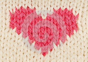 Knit red heart