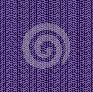 Knit texture purple color. Vector seamless pattern fabric. Knitting background flat design