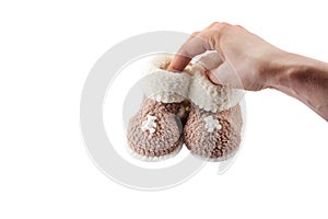 knitted baby booties for newborn