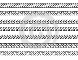 Knitted braids seamless pattern