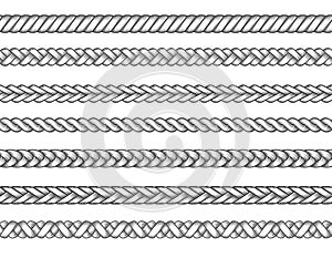 Knitted braids seamless pattern photo