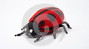 Knitted Bug Toy Ladybug: A Unique Creation Inspired By Petrina Hicks, Todd Mcfarlane, And Martin Creed