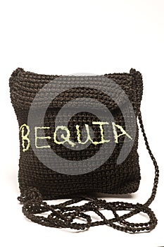 Knitted change purse bag souvenir of bequia