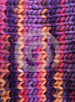 Knitted colorful background