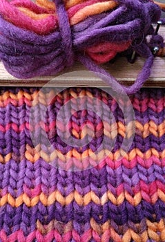 Knitted colorful background