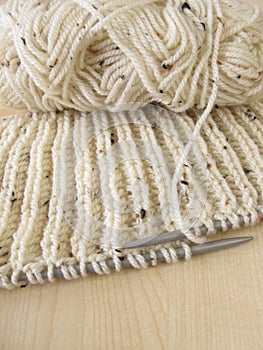 Knitted in cream white