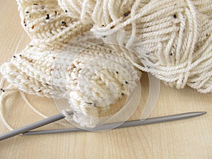 Knitted in cream white