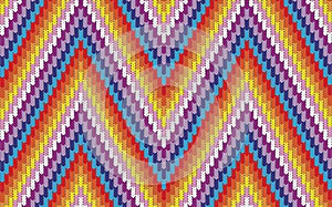 Knitted fabric background with zigzag pattern