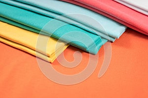 Knitted fabrics in assortment