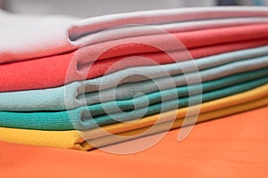 Knitted fabrics in assortment