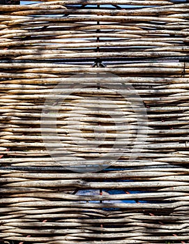 Knitted fence made by natural material