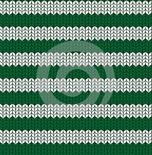 Knitted green pattern