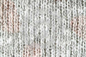 Knitted light woolen fabric pattern with grey, white and pink color