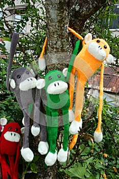 Knitted monkey, symbol 2016, year of the monkey