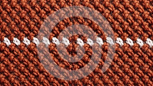 Knitted Orange And White Stripe: A Close-up Of Hard-edge Color Field photo