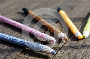 Knitted pencil, handmade gift, nice craft