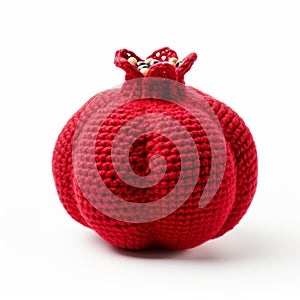 Knitted Pomegranate: Unique And Delicate Handmade Decoration