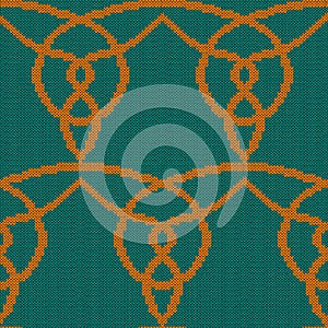 Knitted seamless ornate pattern