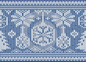 Knitted seamless winter holidays wallpaper, vector