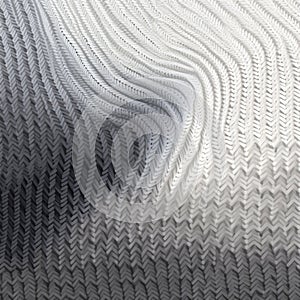 Knitted Vector Gradient: Futuristic Chromatic Waves In Shades Of Gray