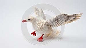 Knitted White Pigeon: A Serene Fusion Of Arte Povera And Folk-inspired Traditions photo