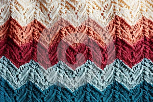 knitted wool fabric macro texture background, soft and cozy weave patterned surface
