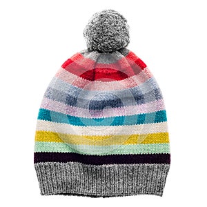 Knitted wool hat