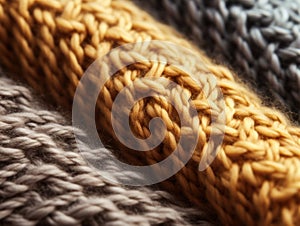 knitting fabric extremely close up, macro.