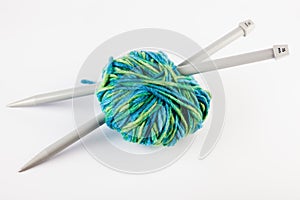 Knitting needles and yarn