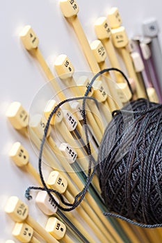 Knitting Needles with Yarn