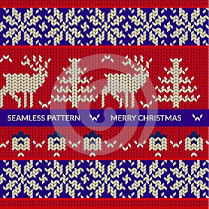 Knitting pattern with deers