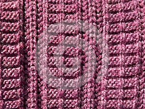 Knitting pattern. knitting woolen background, knitting