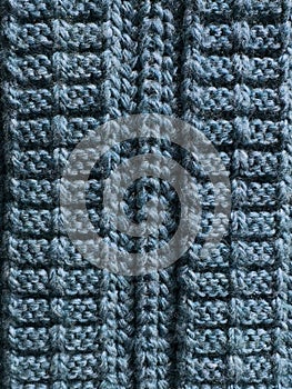 Knitting pattern. knitting woolen background, knitting