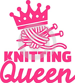 Knitting Queen vector