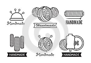 Knitting and sewing labels set