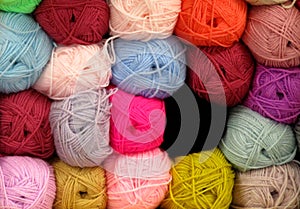 Knitting Wool Balls. photo