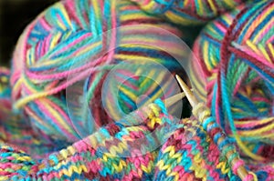 Knitting with wool